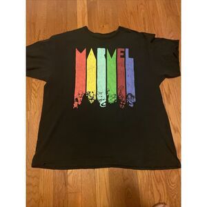 Marvel Universe Black‎ Tshirt Spiderman Capt America Thor Unisex Adult XL